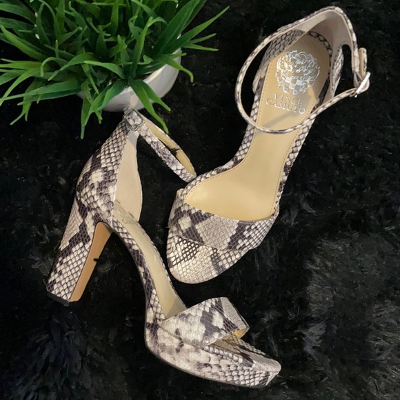 Shoes - Vince Camuto Snake print 8 1/2 sandals